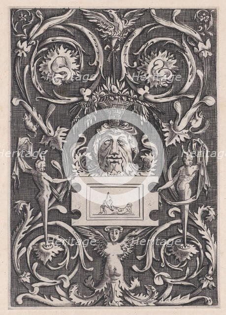 Ornamental Panel, ca. 1514-36. Creator: Agostino Veneziano.