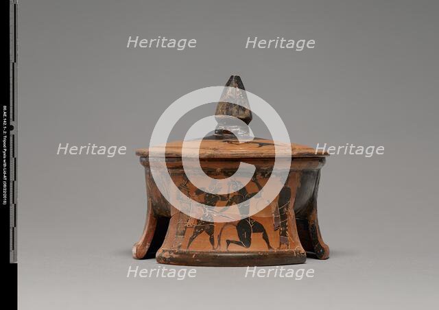 Attic Tripod Pyxis with Lid, about 540 BC. Creator: Unknown.