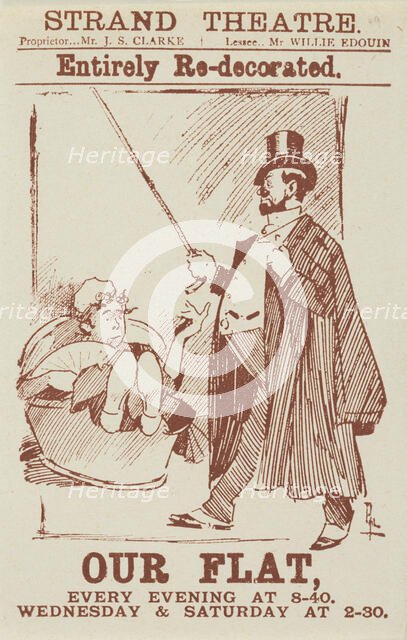 "Our Flat - Entirely Re-decorated", at the Strand Theatre, late 19th century.  Creator: Unknown.