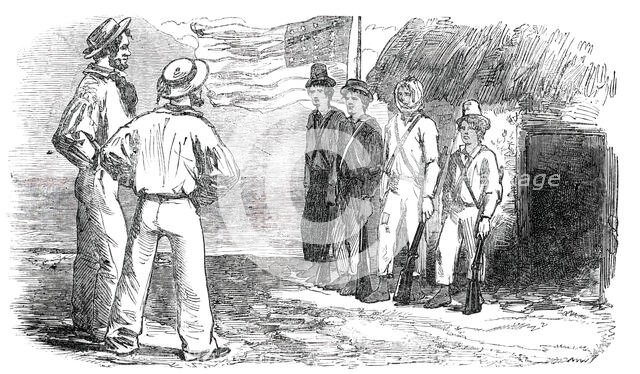 Tigre Island - the United States Garrison, 1850. Creator: Unknown.