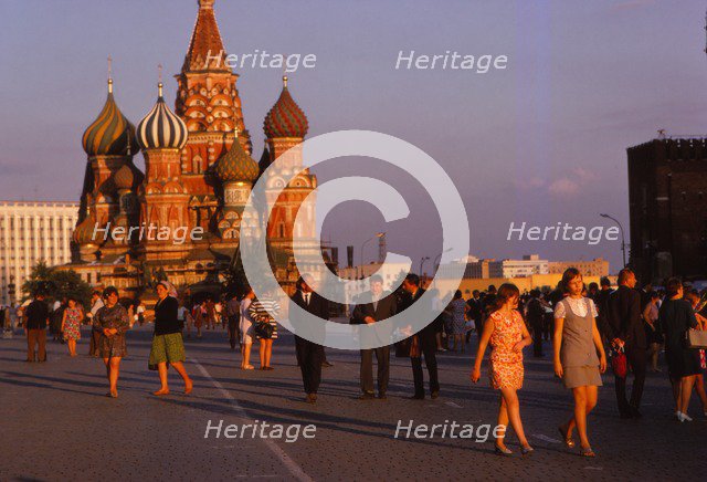 St. Basils in Evening light, Red Square,  Moscow , c1970s. Artist: CM Dixon.