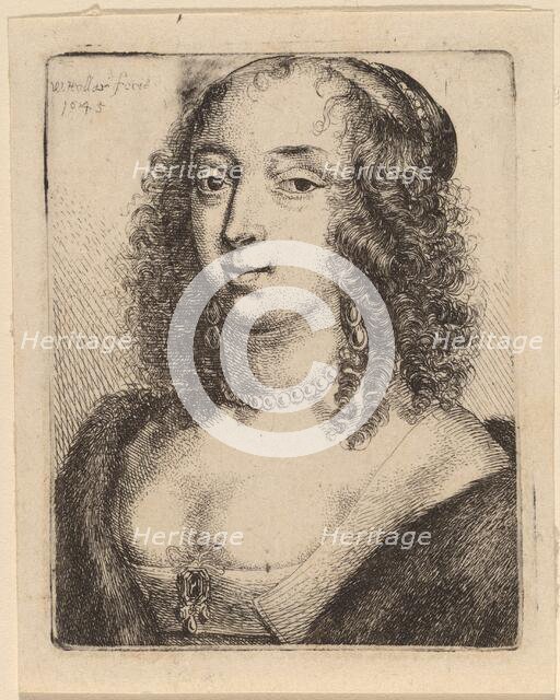Duchess of Lennox, 1645. Creator: Wenceslaus Hollar.