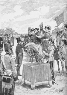 'The Queen Presiding at the First Distribution of the Victoria Cross', c1890. Artist: Henry Marriott Paget.