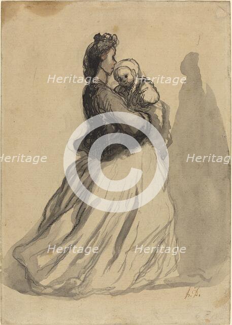 Mother and Baby. Creator: Honore Daumier.
