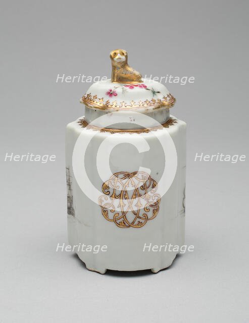 Tea Caddy with Cover, c. 1750. Creator: Unknown.