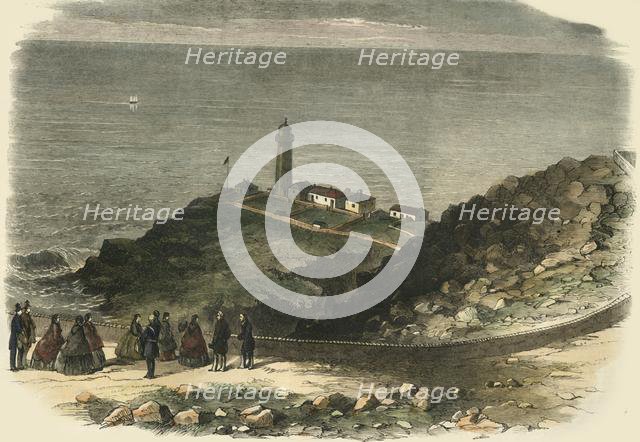 'The Queen Visiting South Stack Lighthouse, Holyhead...', 1853, (1861). Creator: Unknown.