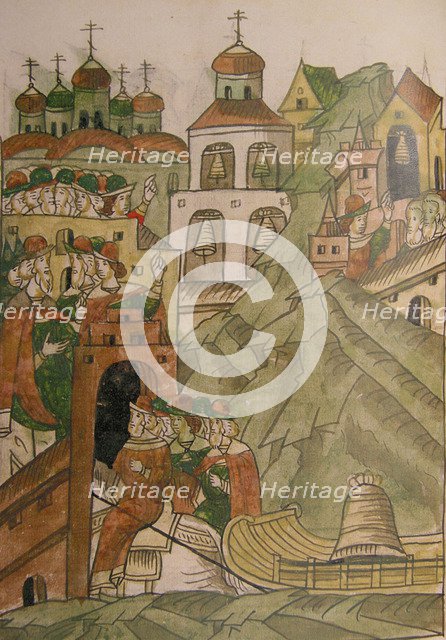 The bell of the people's assembly will not ring in Novgorod again (From the Illuminated Compiled Chr Artist: Ancient Russian Art  
