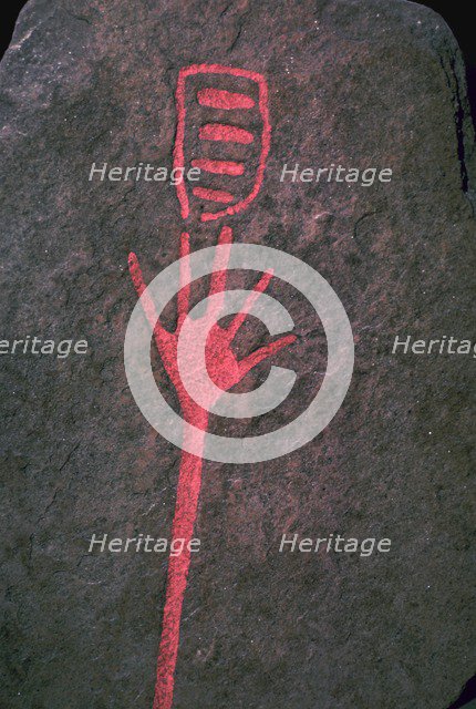 Hand inscribed on stone, Bronze Age. Artist: Unknown