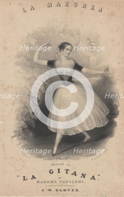 Mazurka danced in La Gitana by Marie Taglioni, c1840.