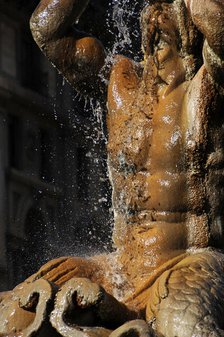 Triton Fountain, Piazza Barberini, Rome, Italy, 2009.  Creator: LTL.