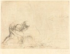 Burning Grass (Le bruleur d'herbes). Creator: Alphonse Legros.