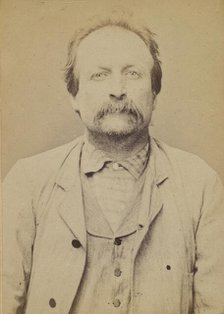 Gatinet. Pierre, Adrien. 50 ans, né le 13/10/43 à Bourges (Cher). Charpentier. Anarchiste...., 1894. Creator: Alphonse Bertillon.