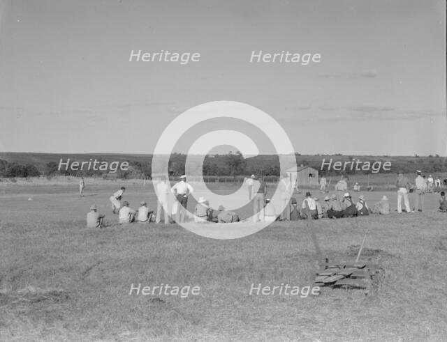 Baseball, Sunday afternoon - Rice vs. Perry, Texas, 1937. Creator: Dorothea Lange.