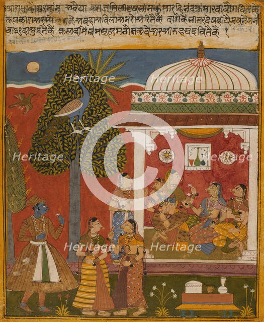 Offended Radha, Folio from a Rasikapriya (The Connoisseur's Delights), c1650. Creator: Unknown.