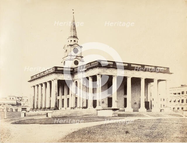 St. John's Church, Calcutta, 1850s. Creator: Captain R. B. Hill.