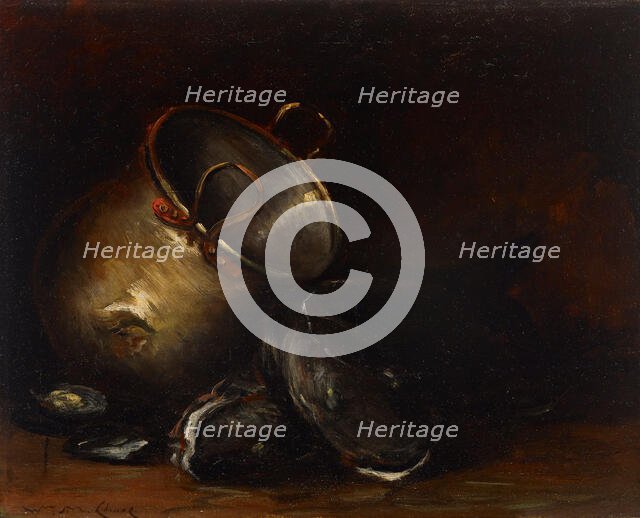 Brass Kettle and Catfish, date unknown, c1870-1900. Creator: William Merritt Chase.