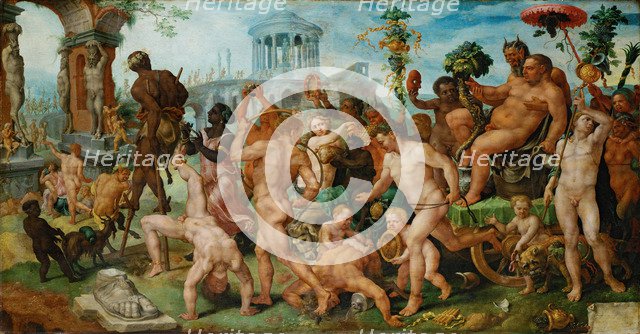 The Triumphal Procession of Bacchus, c. 1536. Artist: Heemskerck, Maarten Jacobsz, van (1498-1574)