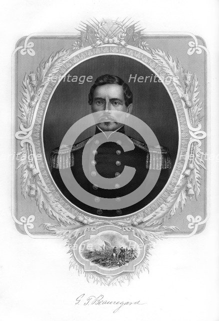 General PGT Beauregard, Confederate Army general, 1862-1867. Artist: Unknown