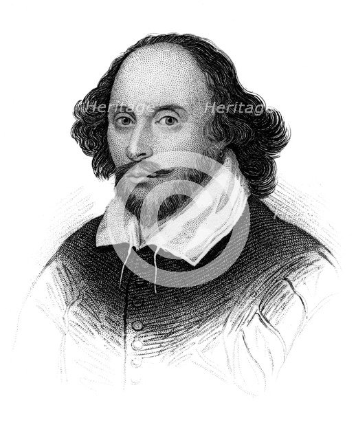 William Shakespeare, English poet and playwright, (c1850). Artist: Unknown