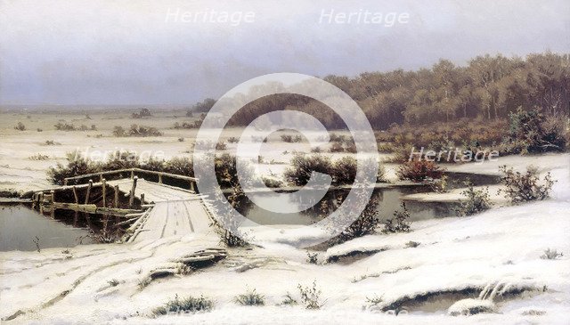 'Early Snow', 1883.  Artist: Yefim Yefimovich Volkov