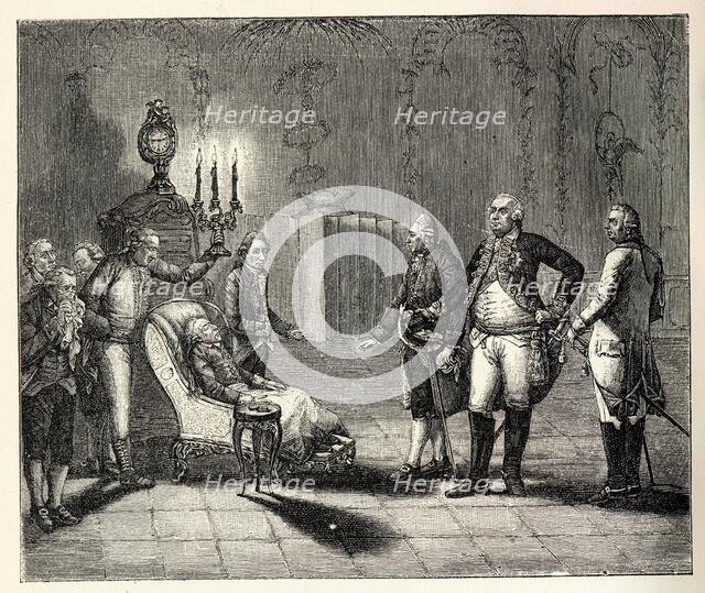 The death of Frederick II on August 17, 1786. Creator: Anonymous.