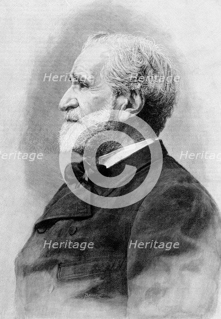 Giuseppe Verdi (1813 - 1901), Italian composer at age 80.