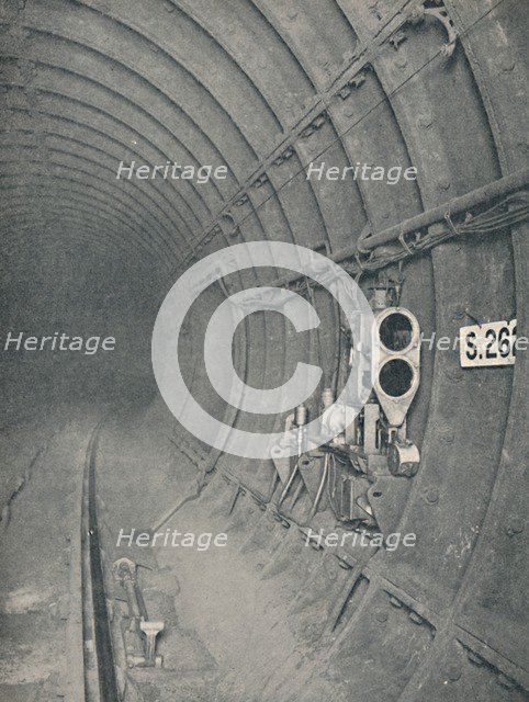 'Tunnel Signal and Automatic Train-Stop. London Underground Railways', 1926. Artist: Unknown.