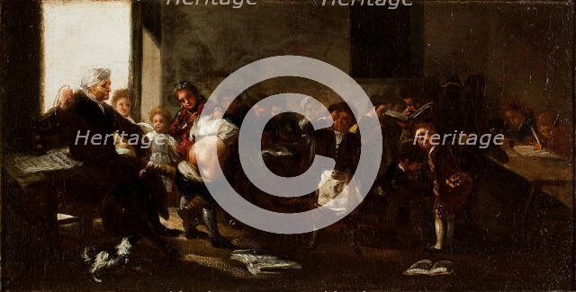The School Scene (La Letra con Sangre Entra) , 1780-1785. Creator: Goya, Francisco, de (1746-1828).