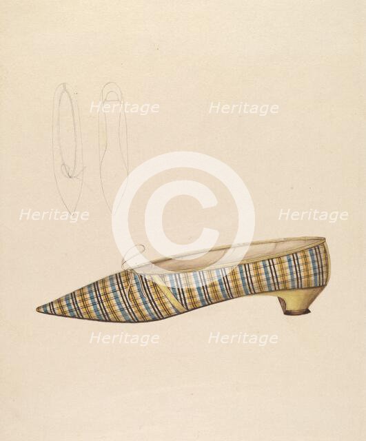 Slipper, 1935/1942. Creator: Dorothy Gernon.