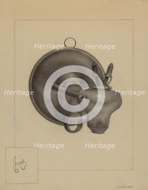 Lamp, c. 1936. Creator: Mario De Ferrante.