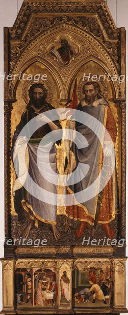 Saints Nemesius and John the Baptist, 1385. Creator: Spinello, Aretino (c. 1350-1410).