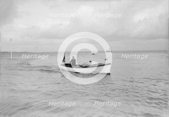 The Royal Thames Yacht Club's motor launch 'Salee Rover', 1912. Creator: Kirk & Sons of Cowes.