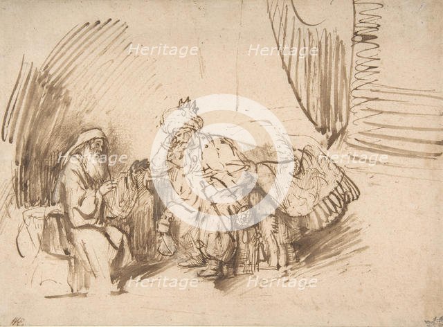 Nathan Admonishing David, 1650-55. Creator: Rembrandt Harmensz van Rijn.