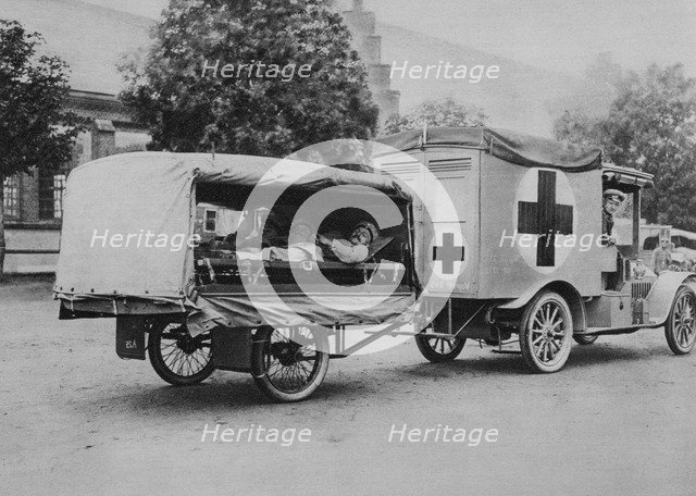 A German ambulance, Eastern Front, World War I, 1915. Artist: Unknown