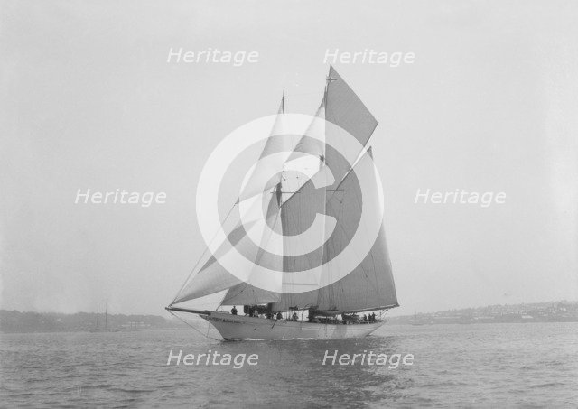 The 140 ft schooner 'Heartsease' under sail. Creator: Kirk & Sons of Cowes.