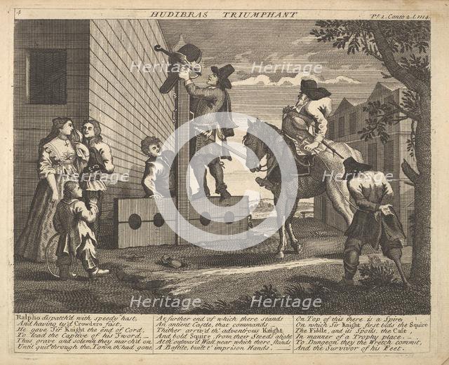 Hudibras Triumphant (Plate 4: Illustrations to Samuel Butler's Hudibras), 1725-30 (?). Creator: Unknown.