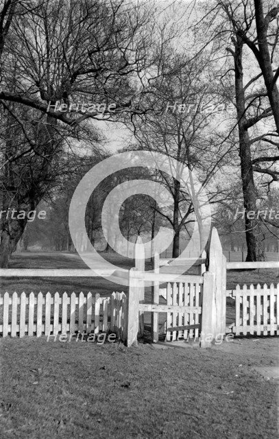 A gated road near Ham House, Richmond, London, c1945-c1965. Artist: SW Rawlings