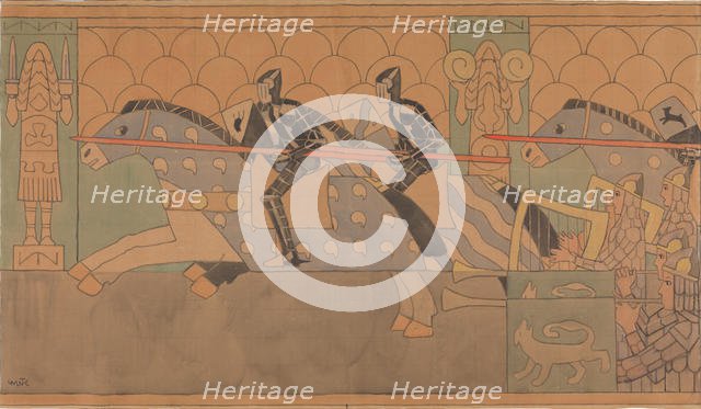 Folklore Drawing, 1895-1898. Creator: Munthe, Gerhard (1849-1929).