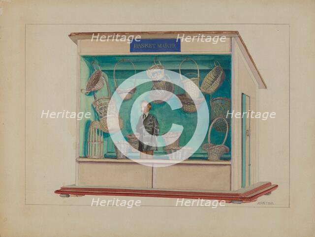 Basket Maker's Store, c. 1936. Creator: John Fisk.