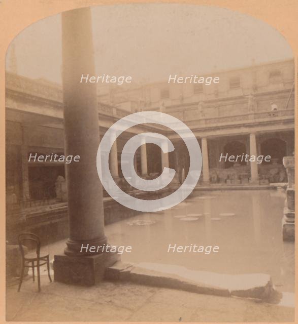 'The old Roman Bath, Bath, England', 1900. Creator: Underwood & Underwood.