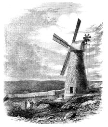 The First Windmill at Jerusalem, 1858. Creator: Unknown.