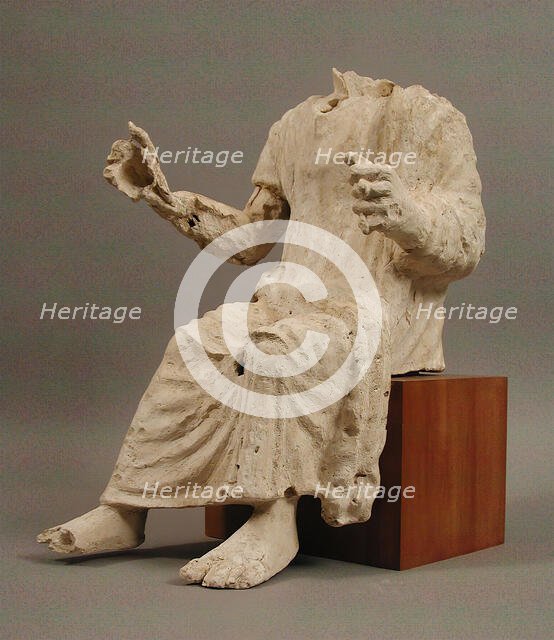 Seated Man, Coptic, 4th-7th century. Creator: Unknown.