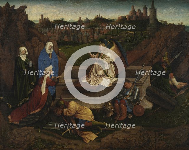The Three Marys at the Sepulchre, c. 1440. Artist: Eyck, Hubert (Huybrecht), van (ca 1370-1426)