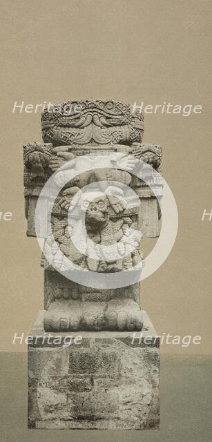 Mexico, Aztec idol, Teoyaomiqui [Coatlicue (statue)], between 1884 and 1900. Creator: William H. Jackson.