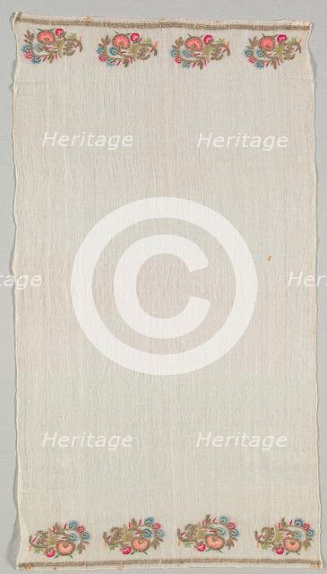 Embroidered Towel (Peshkir), 19th century. Creator: Unknown.