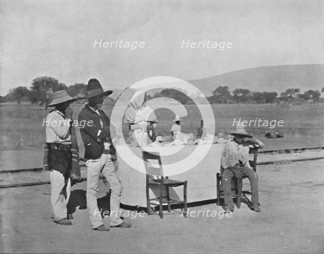 'A Coffee-Stand on the Mexican Central Railroad', 19th century. Artist: Unknown.