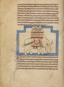 An Elephant; Northumberland Bestiary, about 1250-1260. Creator: Unknown.