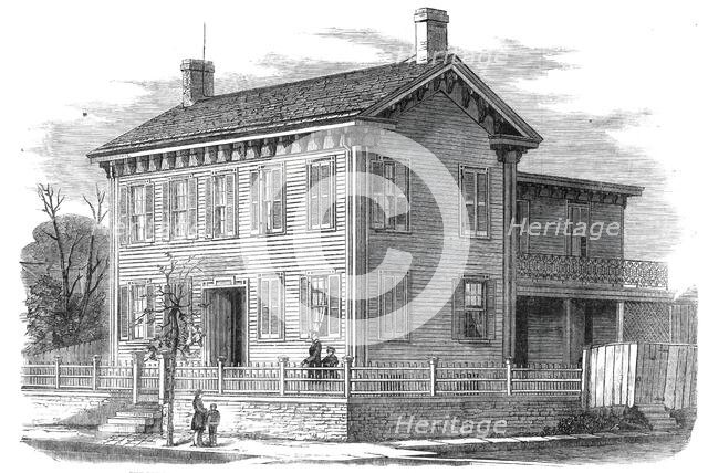 The residence of Abraham Lincoln, at Springfield, Illinois..., 1860. Creator: Unknown.