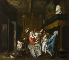 A Tea Party. Creator: Horemans, Jan Joseph, the Elder (1682-1759).