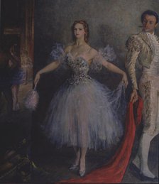 Portrait of the ballet dancer Marina Semyonova as Carmen. Artist: Williams, Pyotr Vladimirovich (1902-1947)
